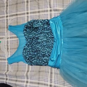 Girls turquoise tutu dress
